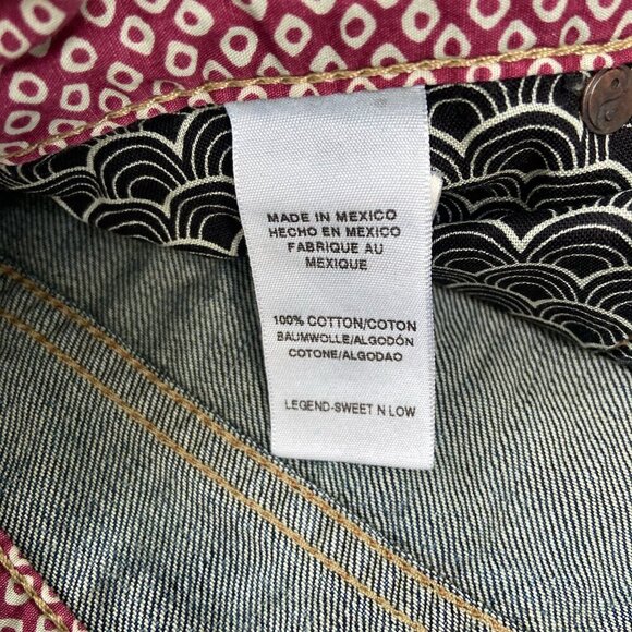 Lucky Brand Sweet N Low Patchwork Distressed Flare Bootcut Jeans Size 10/30 - Picture 11 of 12